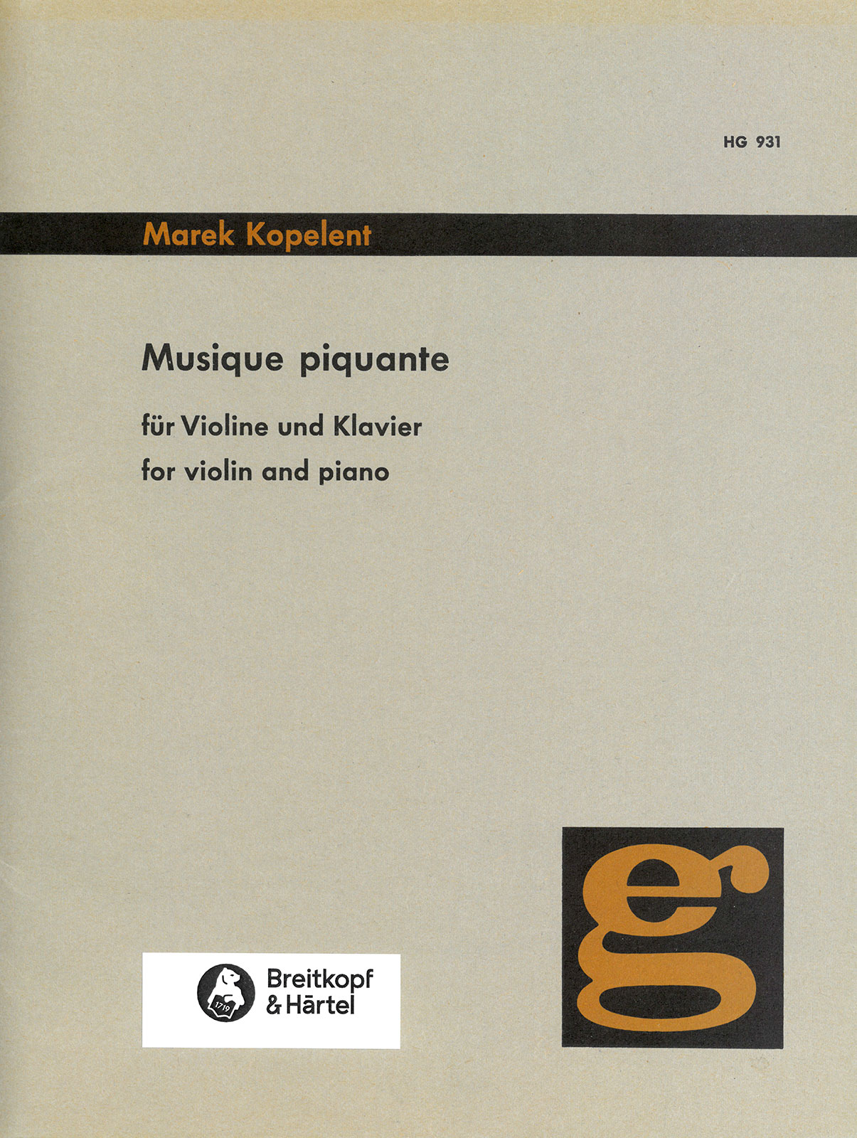 BG 931 - Musique piquante - Cover