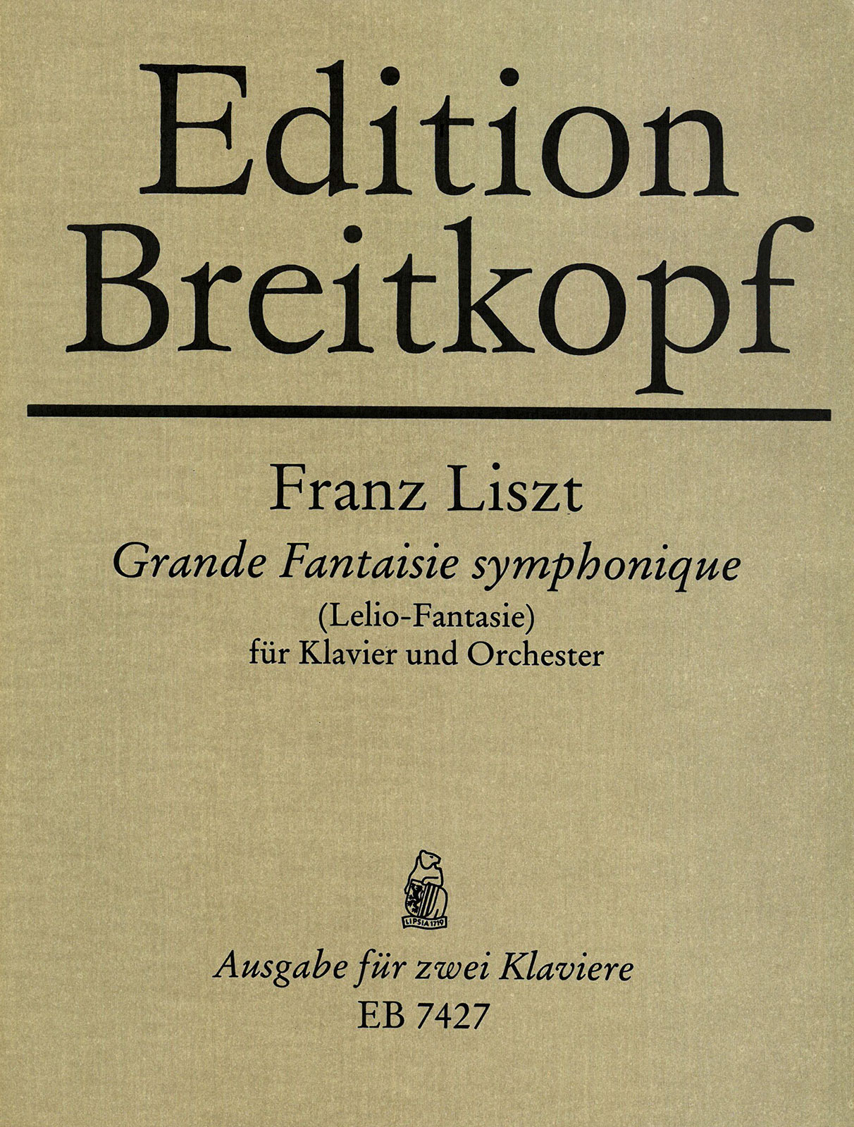 EBL 7427 - Grande Fantaisie Symphonique - Cover