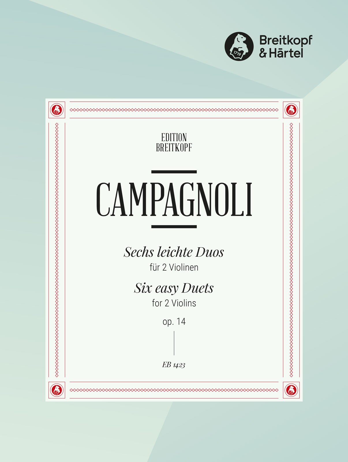Bartolomeo Campagnoli - 6 Easy Duets Op. 14 - Cover