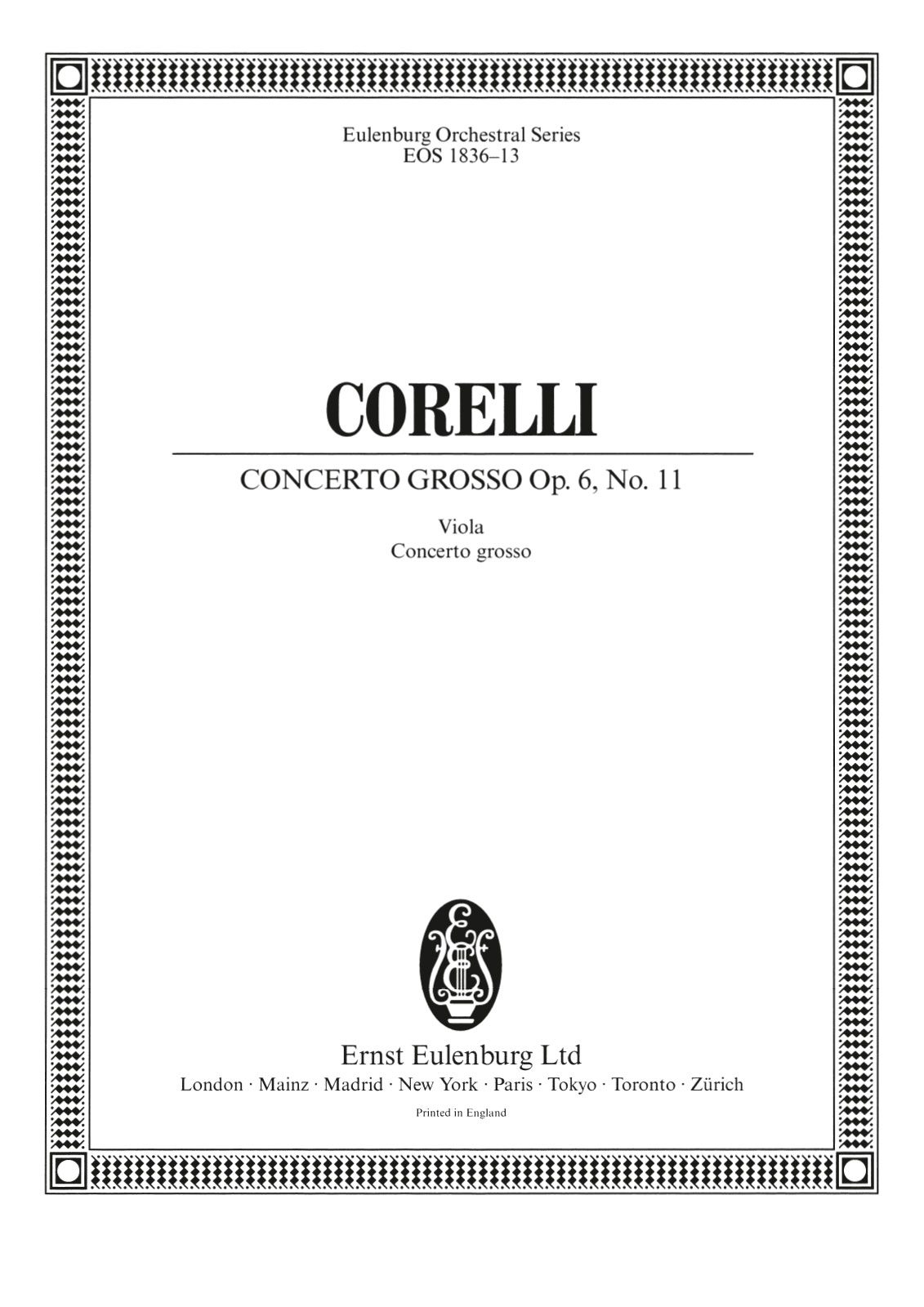 EOS 1836-19 - Concerto grosso op. 6 Nr. 11 B-dur - Cover