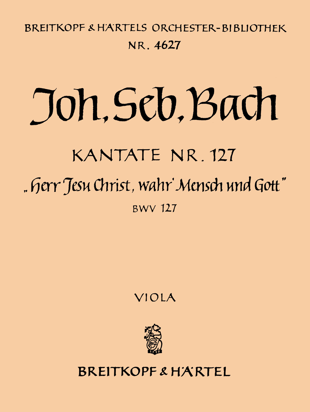 OB 4627-19 - Cantata BWV 127 “Lord Jesu, Who as Man wast born” - Cover