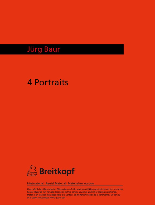 Jürg Baur - 4 Portraits - Cover