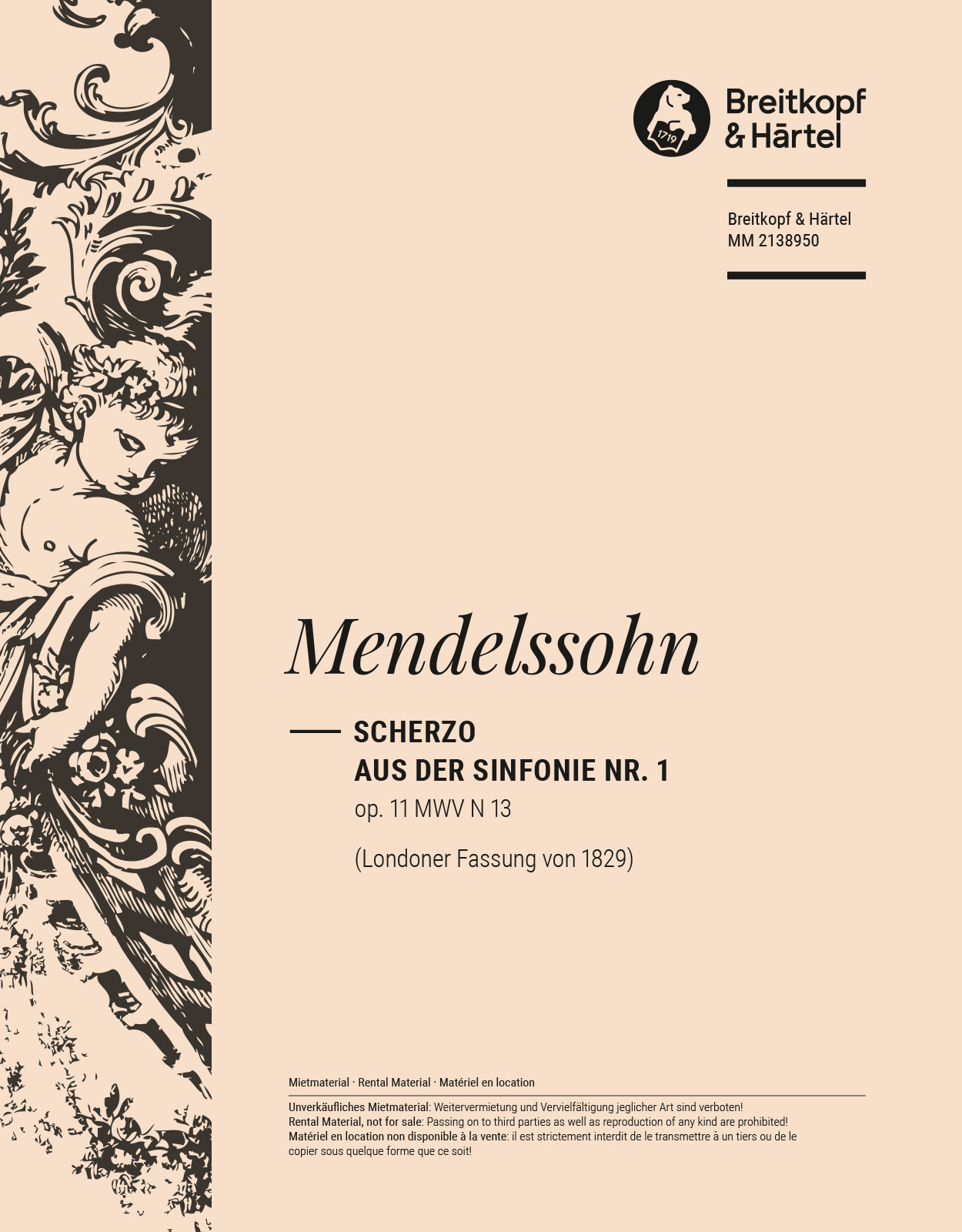 MM 2138950 - Sinfonie Nr. 1 c-moll op. 11 MWV N 13 - Cover
