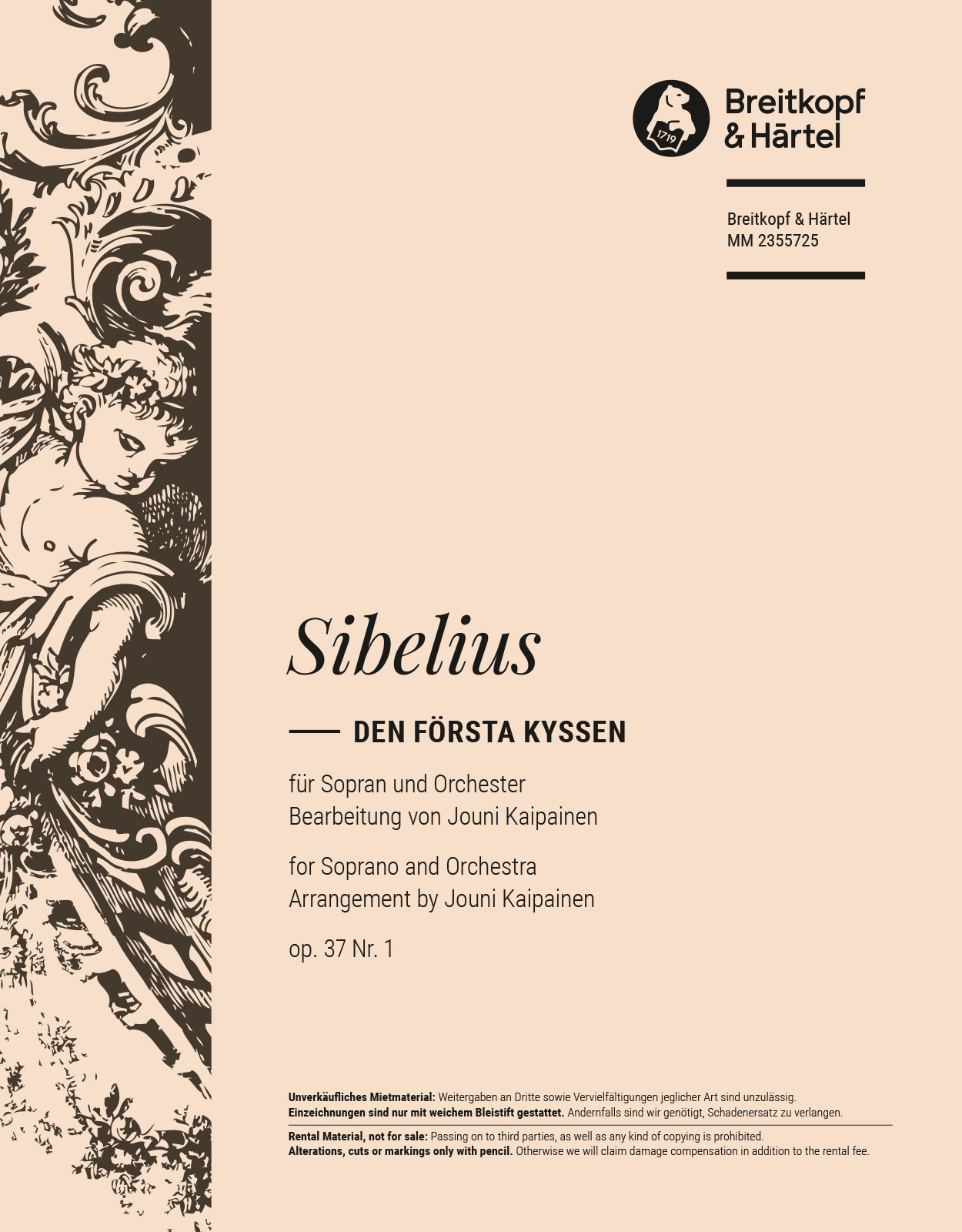 MM 2355725 - Den första kyssen op. 37/1 - Cover