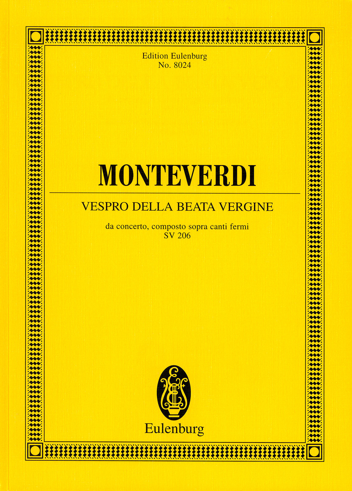 Claudio Monteverdi - Vespro della Beata Vergine SV 206 - Cover