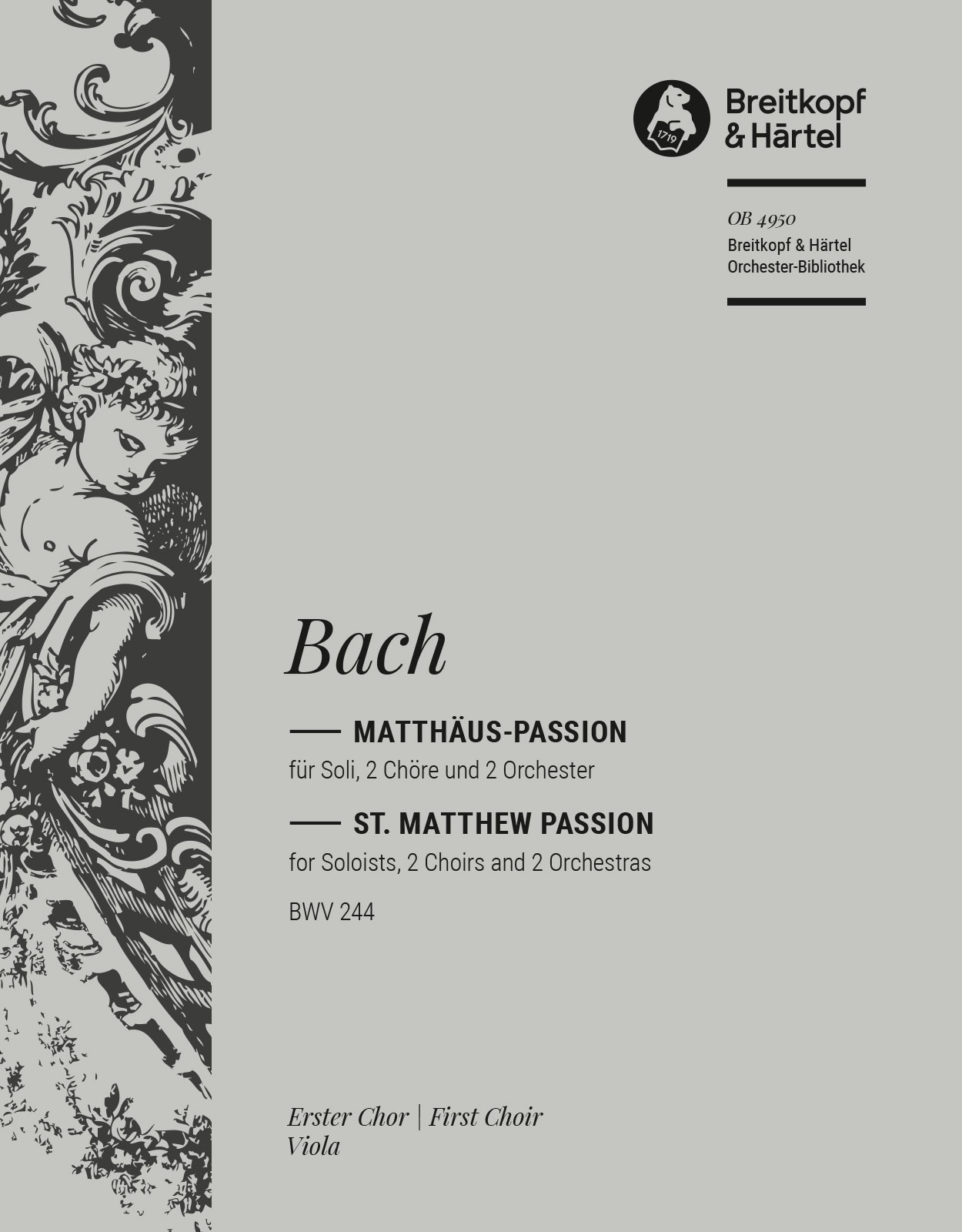 OB 4950-19 - Matthäus-Passion BWV 244 - Cover