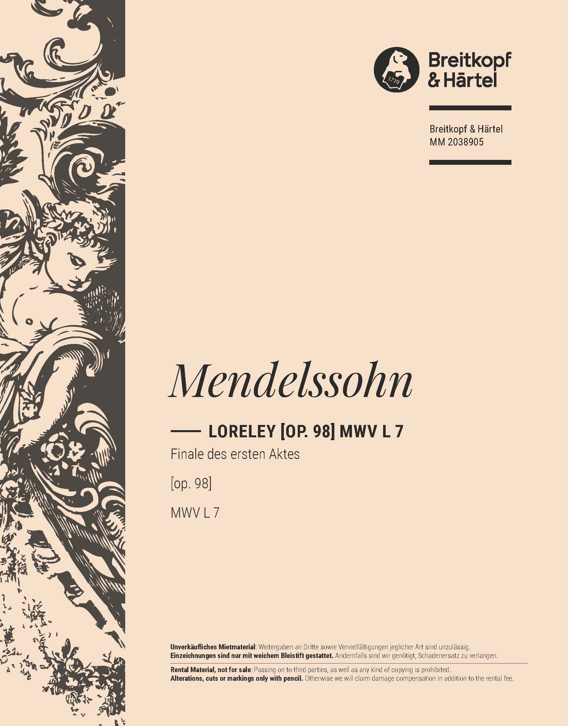 Felix Mendelssohn Bartholdy - Loreley [Op. 98] MWV L 7 - Cover