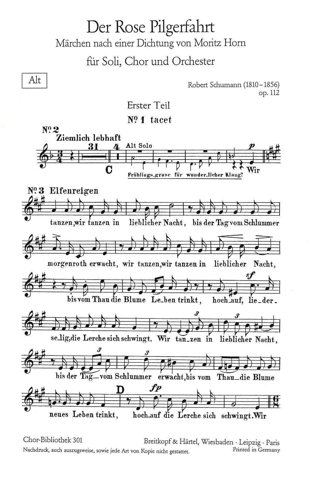 ChB 301-88 - Der Rose Pilgerfahrt Op. 112 - Cover