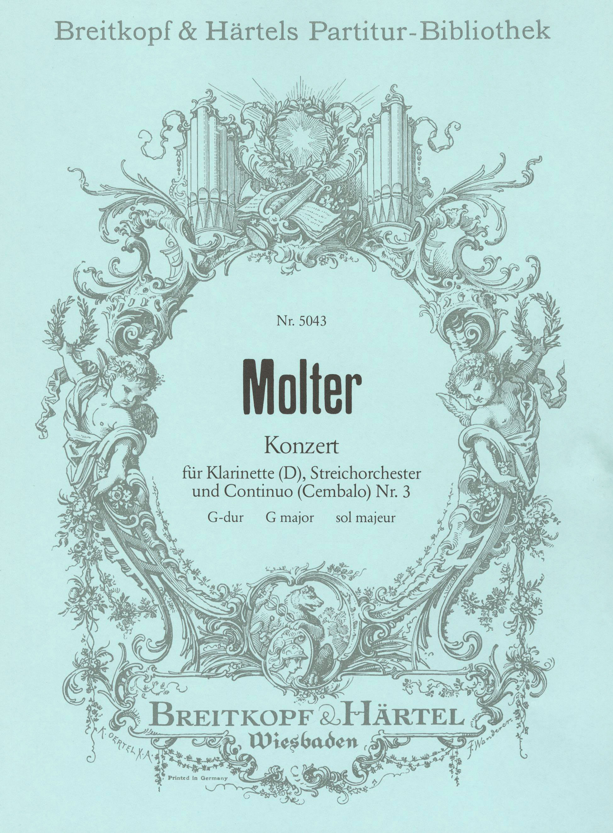 PB 5043 - Klarinettenkonzert Nr. 3 G-dur - Cover