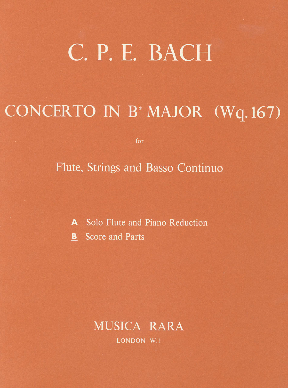 MR 1827b - Flötenkonzert B-dur Wq 167 - Cover