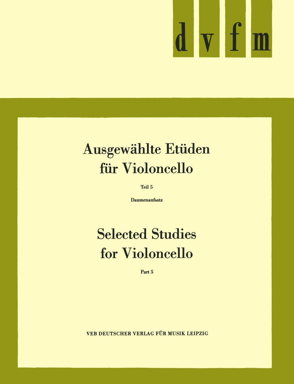DV 31037 - Ausgewählte Etüden - Cover