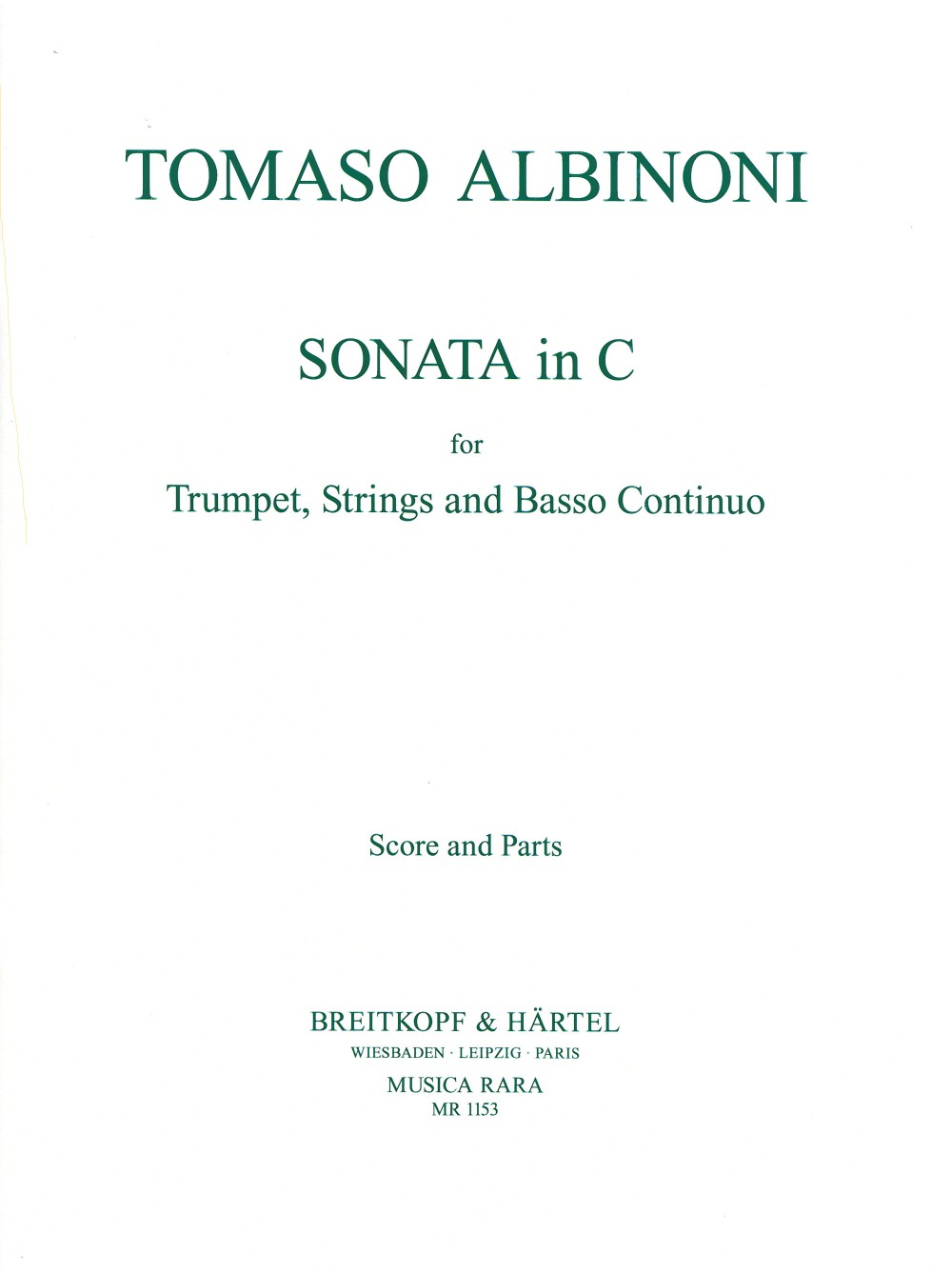 Tomaso Albinoni - Sonata in C - Cover