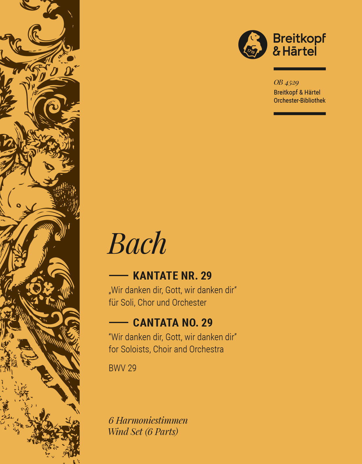 OB 4529-30 - Kantate BWV 29 „Wir danken dir, Gott, wir danken dir“ - Cover