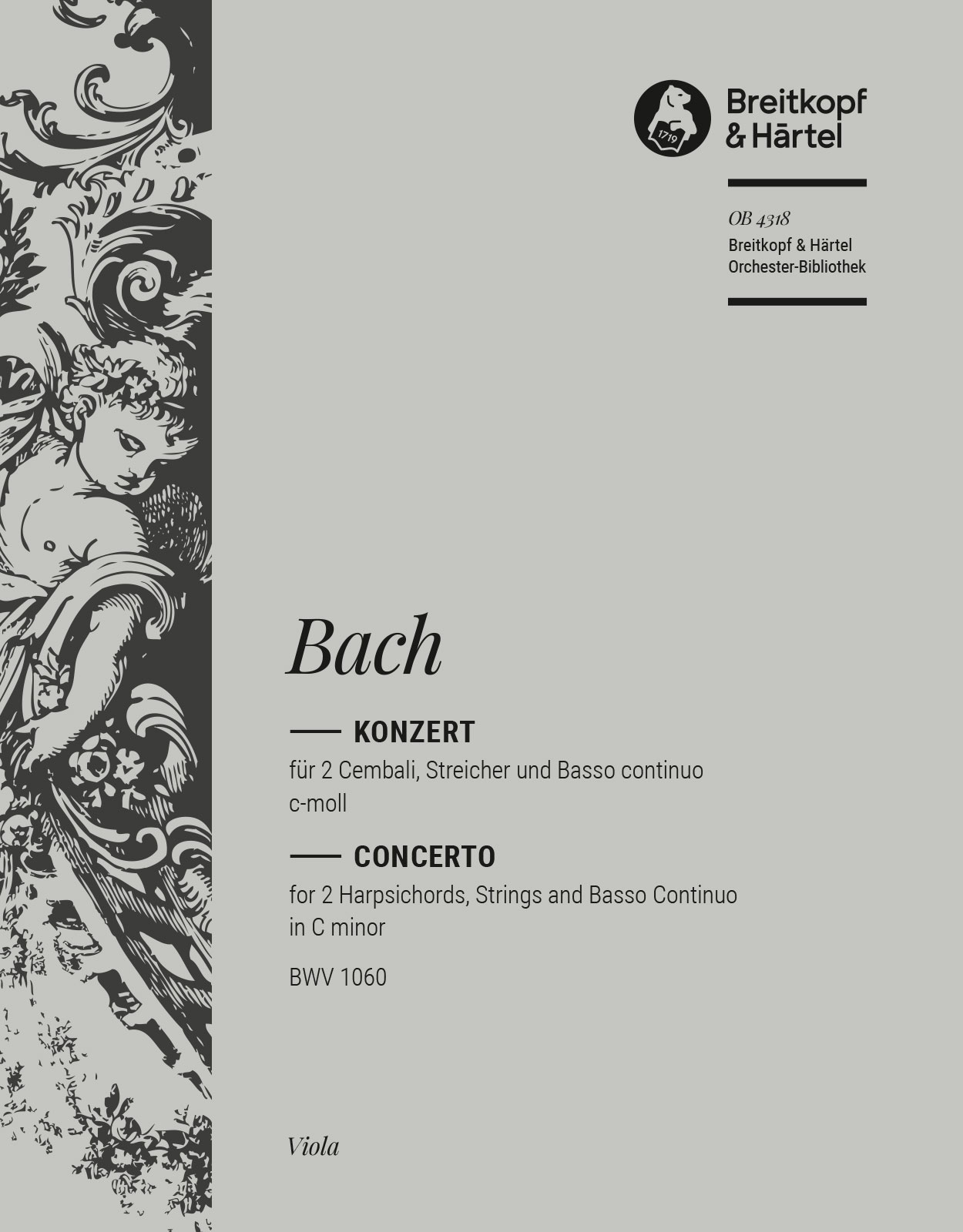 OB 4318-19 - Cembalokonzert c-moll BWV 1060 - Cover