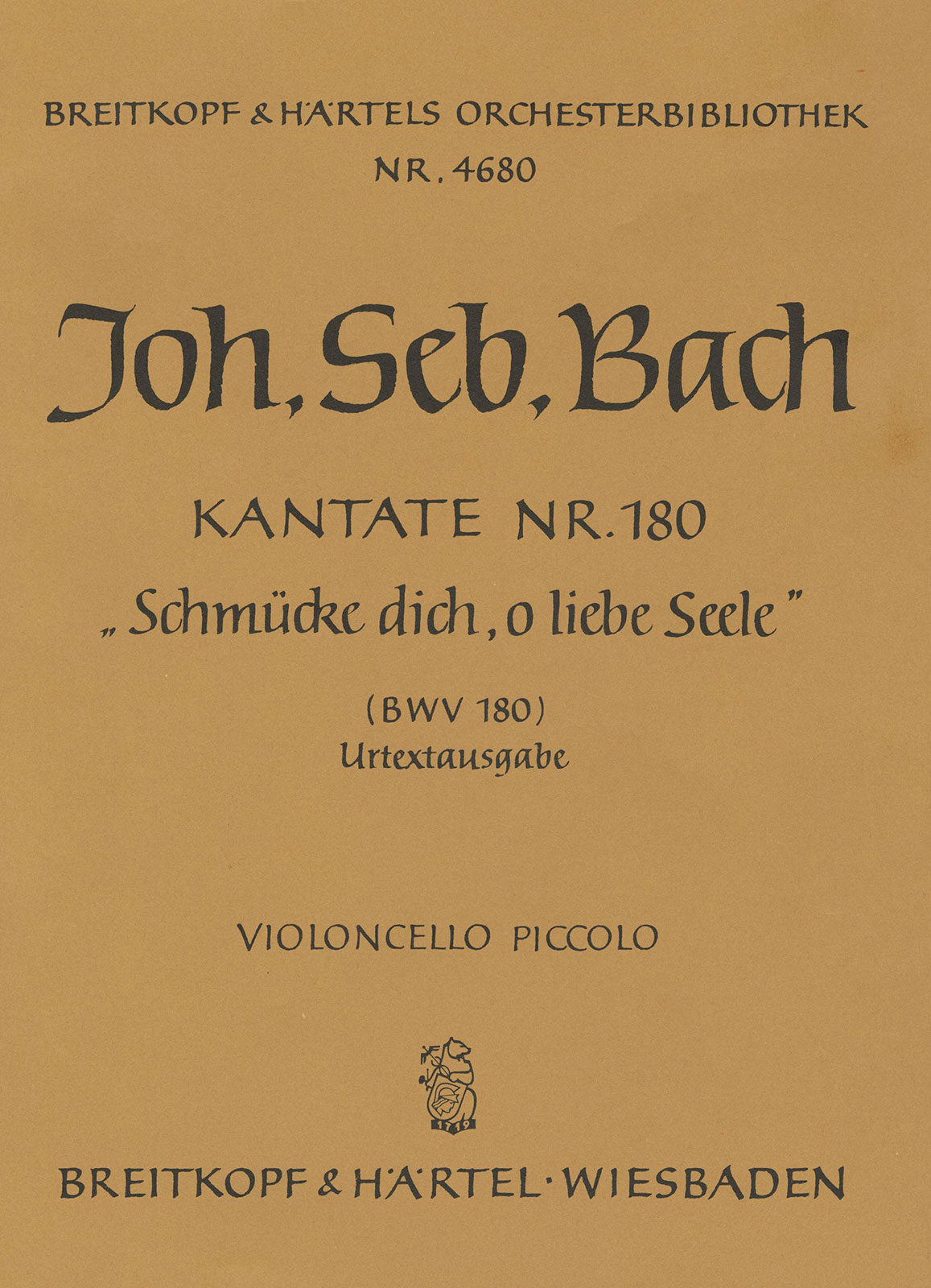 OB 4680-23 - Cantata BWV 180 “Soul, array thyself with gladness” - Cover