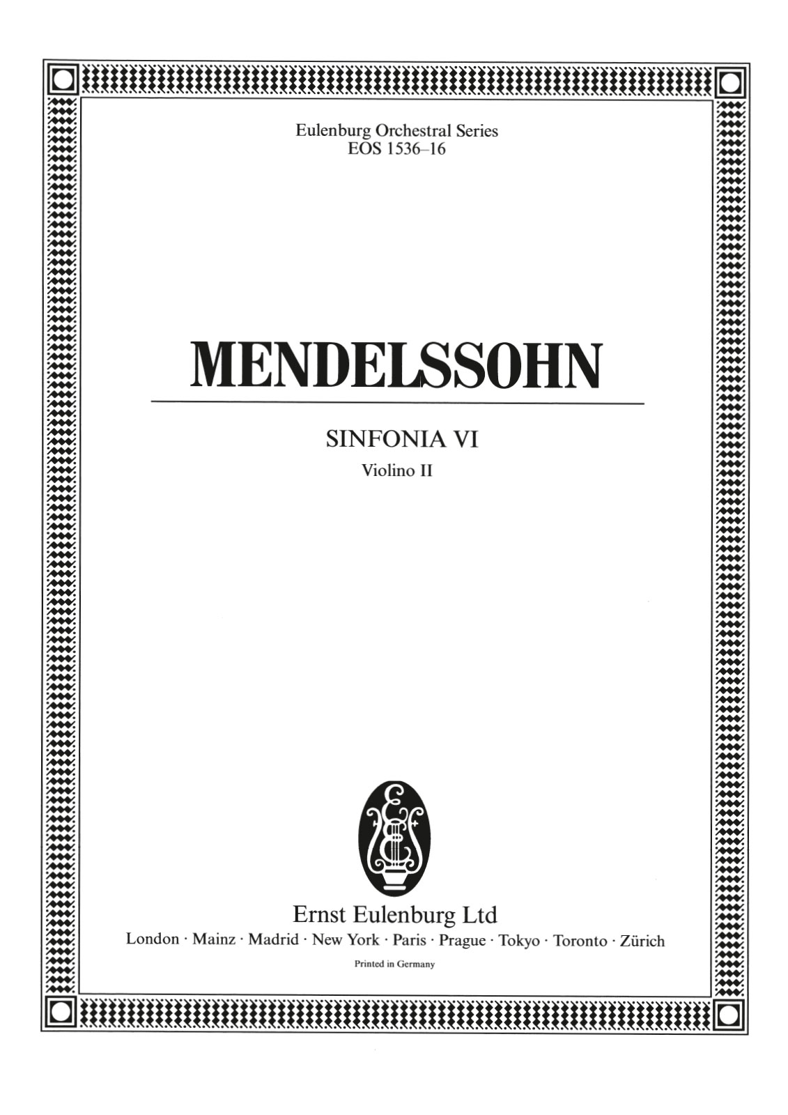 EOS 1536-16 - Sinfonia Nr. 6 Es-dur MWV N 6 - Cover