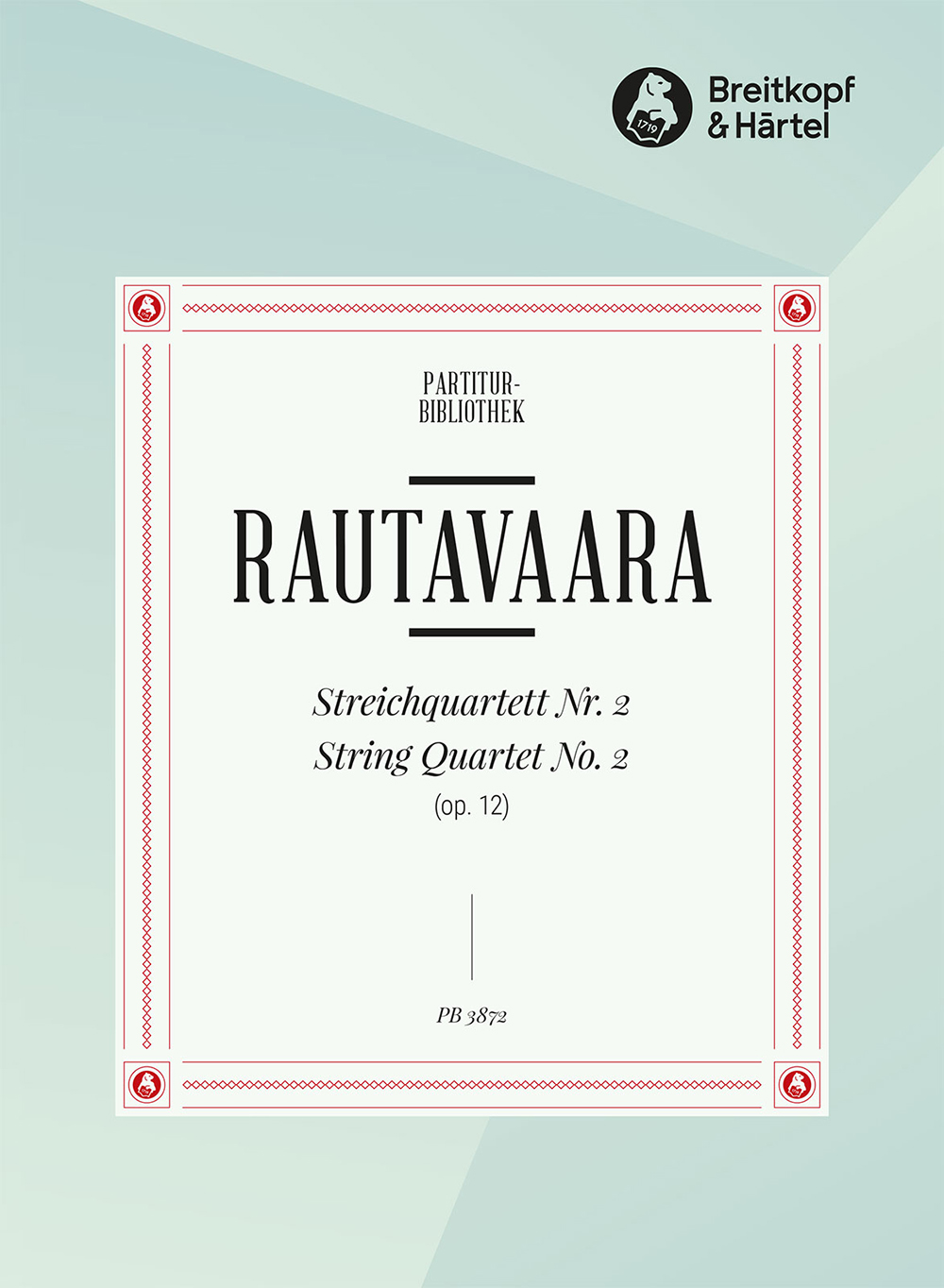 PB 3872 - Streichquartett Nr. 2 (op. 12) - Cover