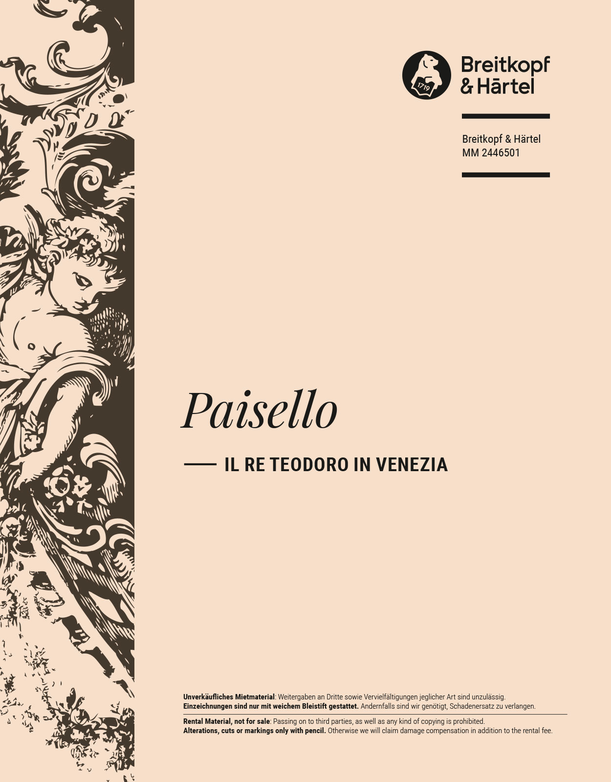 Giovanni Paisiello - Il re Teodoro in Venezia - Cover