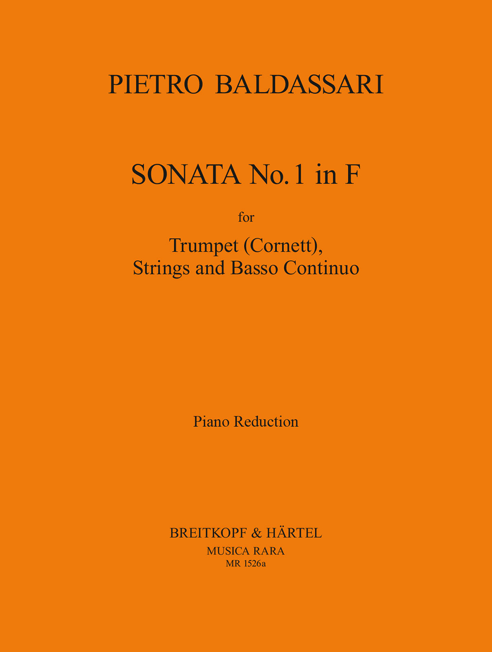 Pietro Baldassari - Sonata Nr. 1 in F - Cover