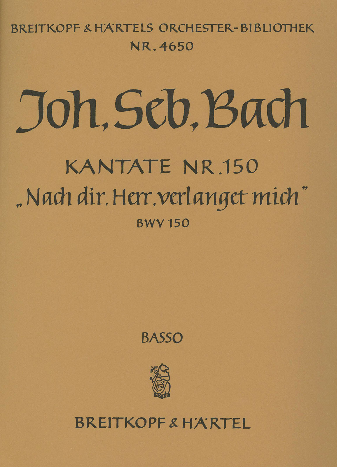 OB 4650-26 - Cantata BWV 150 “Lord, my soul doth thirst for Thee” - Cover