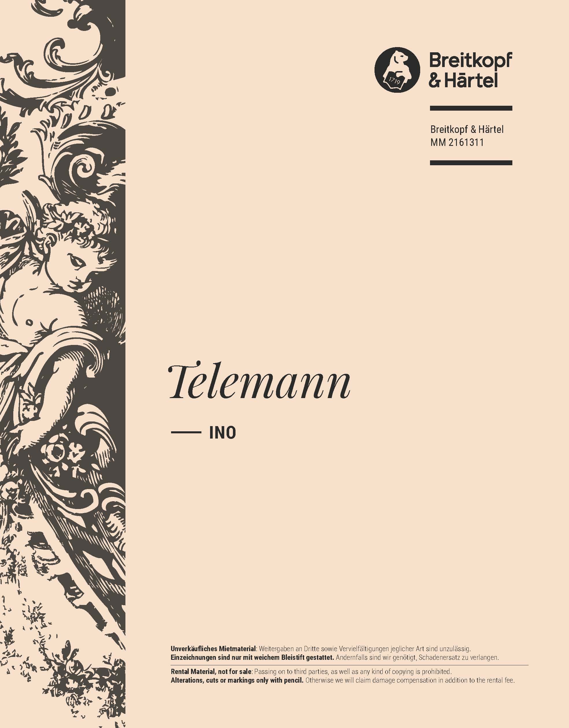 Georg Philipp Telemann - Ino - Cover