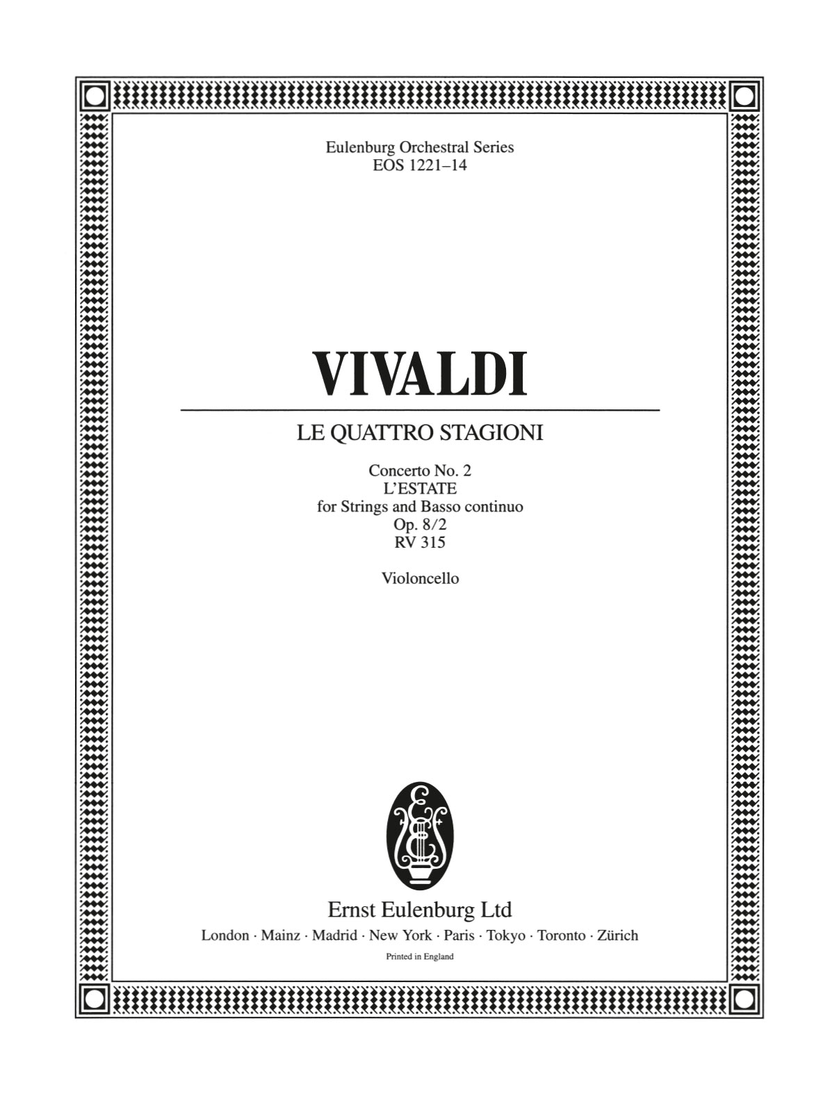 EOS 1221-26 - Le quattro stagioni (Die vier Jahreszeiten) op. 8/2 RV 315 - Cover