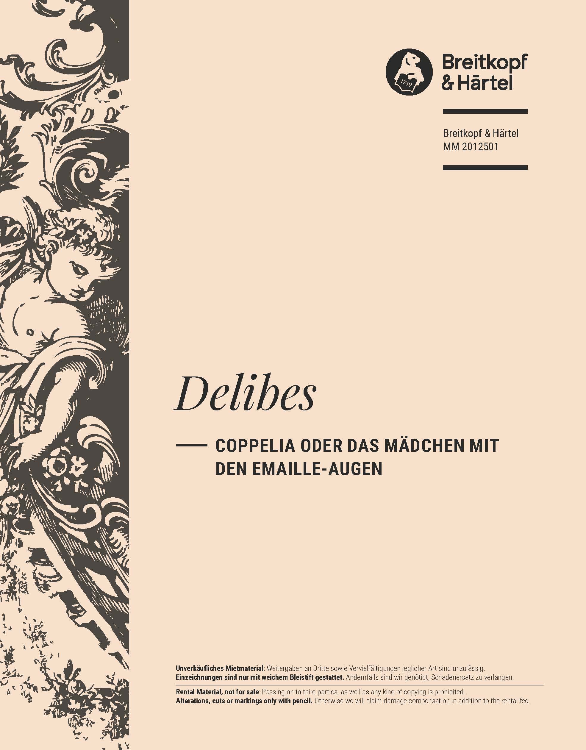 Léo Delibes - Coppelia oder Das Mädchen mit den Emaille-Augen - Cover
