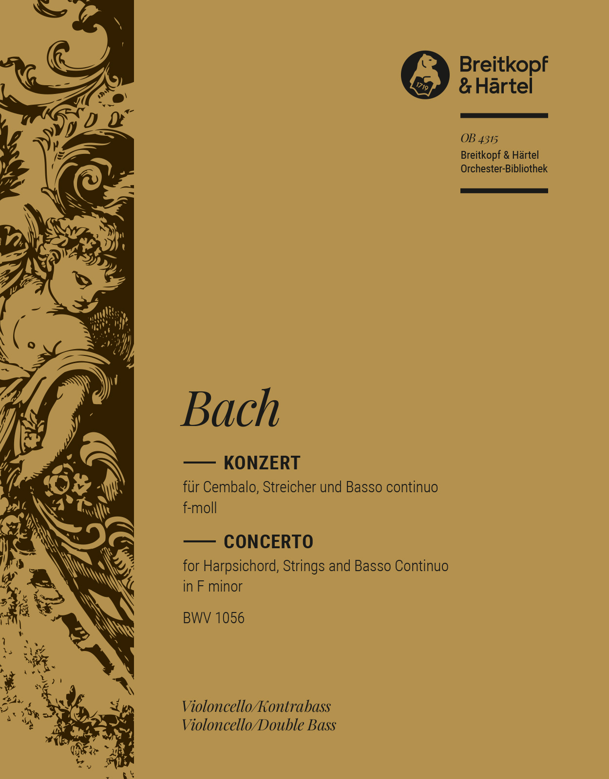 OB 4315-26 - Cembalokonzert f-moll BWV 1056 - Cover