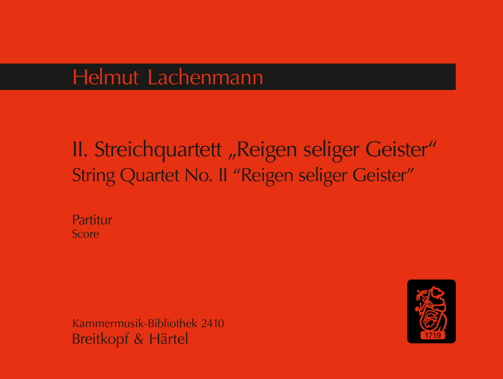 Helmut Lachenmann - Streichquartett Nr. 2 „Reigen seliger Geister“ - Cover