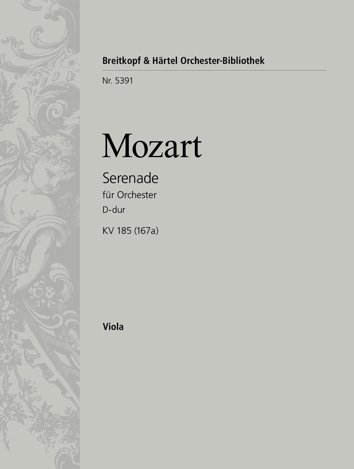 OB 5391-19 - Serenade in D major K. 185 (167a) - Cover