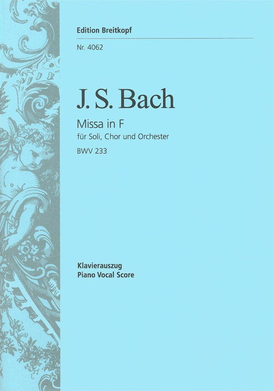 Johann Sebastian Bach - Messe F-dur BWV 233 - Cover