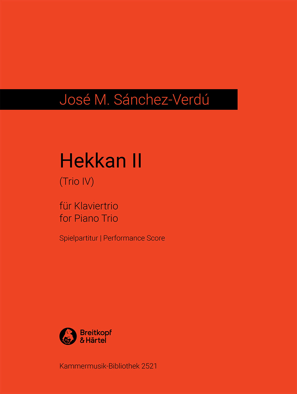 José M. Sánchez-Verdú - Hekkan II (Trio IV) - Cover