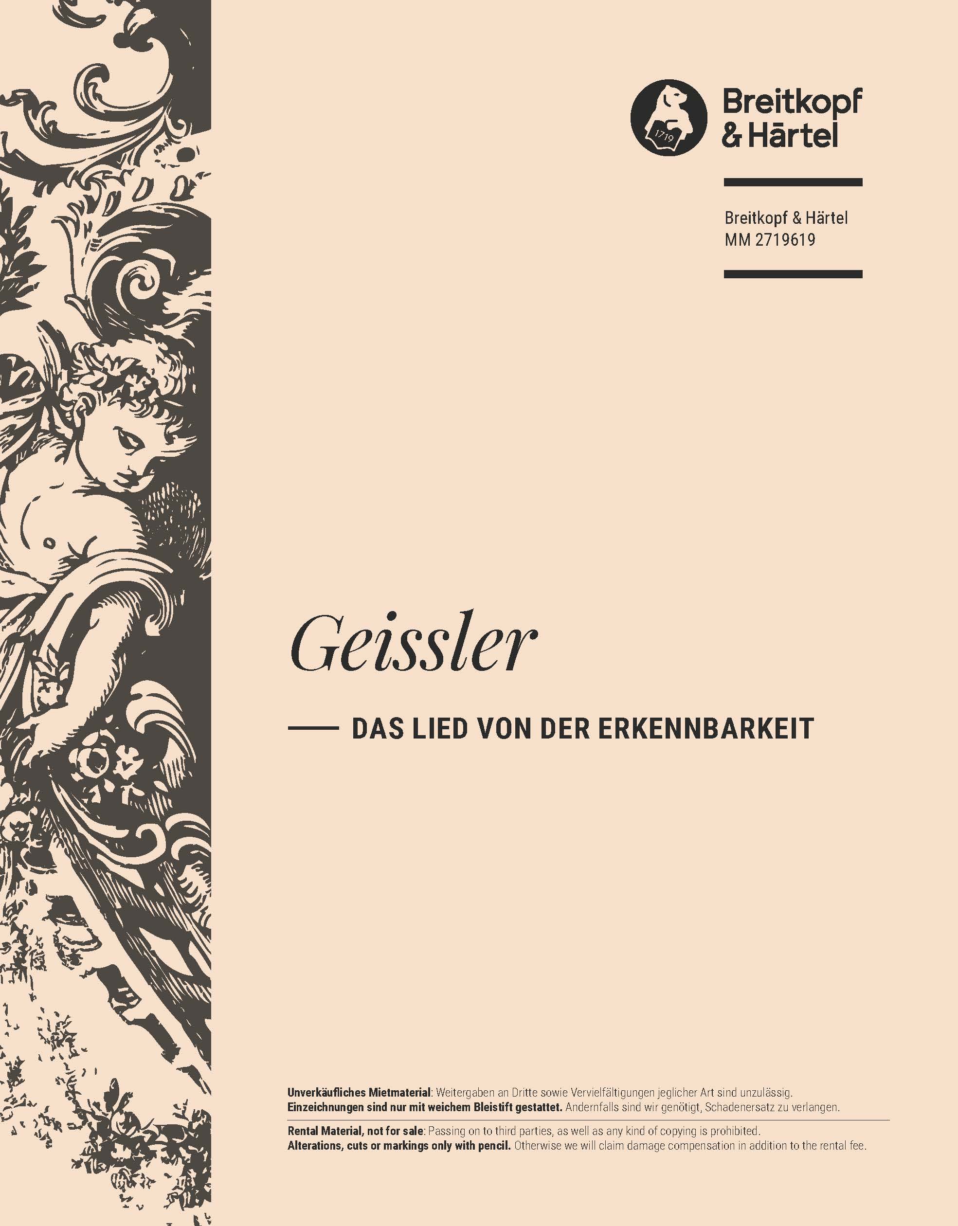 Fritz Geißler - Das Lied von der Erkennbarkeit - Cover