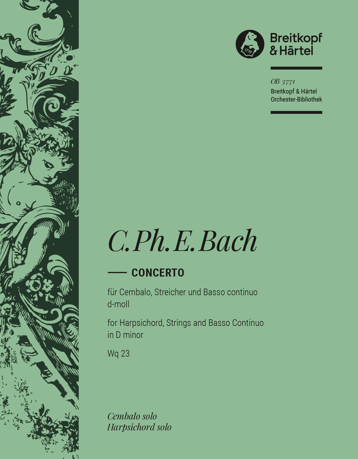 OB 3771-12 - Harpsichord Concerto in D minor Wq 23 - Cover