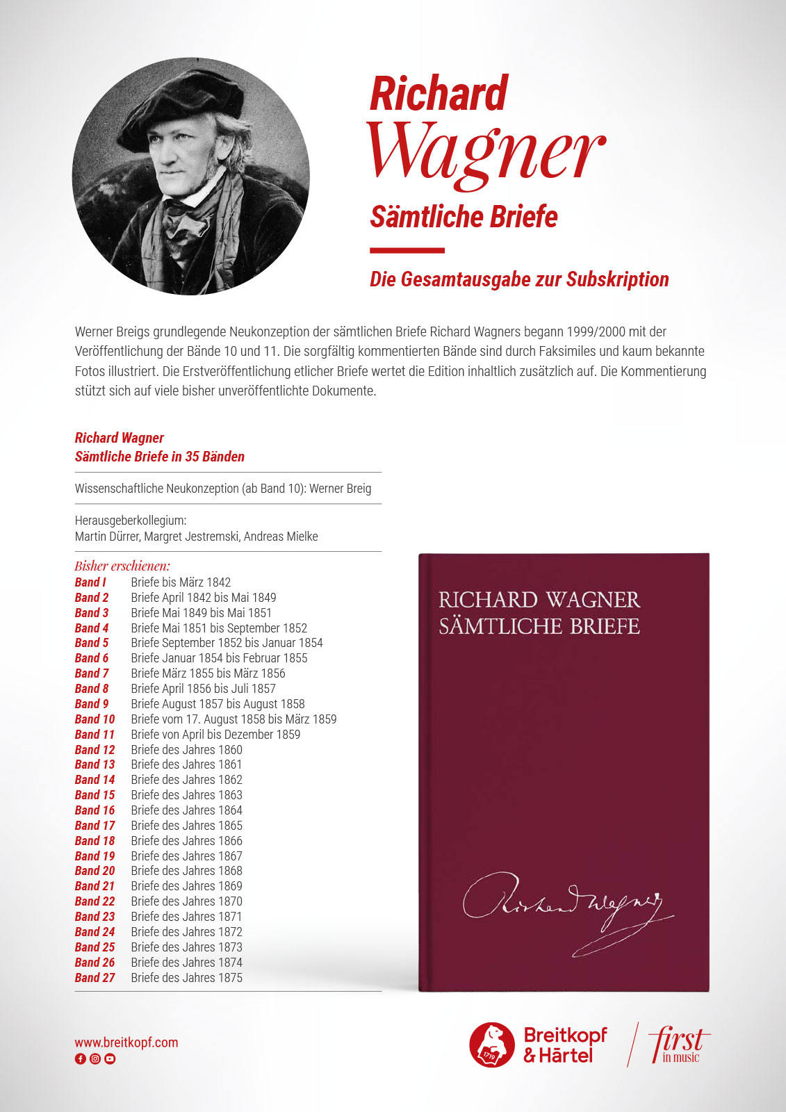 B+H 56 - Wagner Complete Letters (German) - Cover