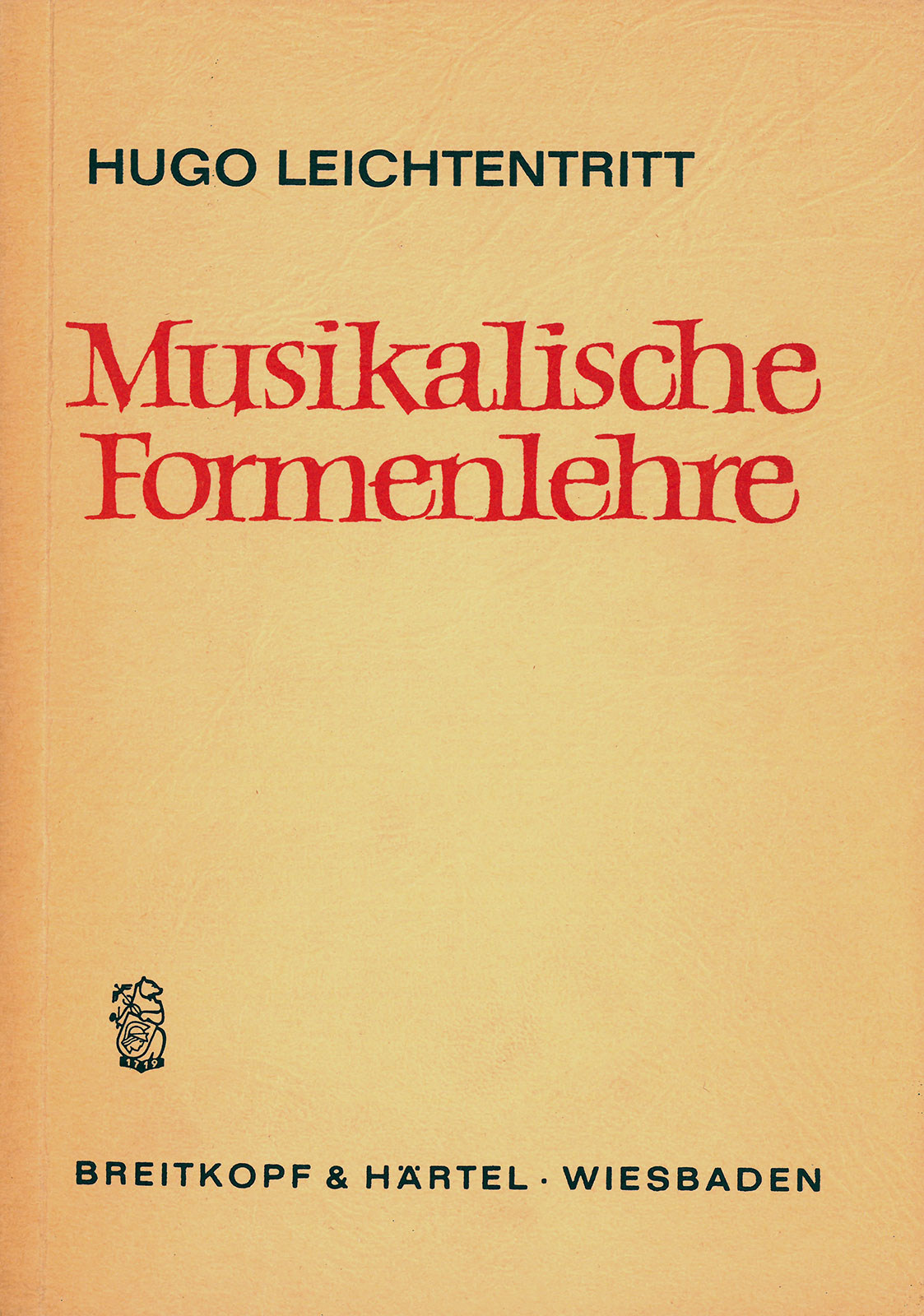 Hugo Leichtentritt - Musikalische Formenlehre - Cover