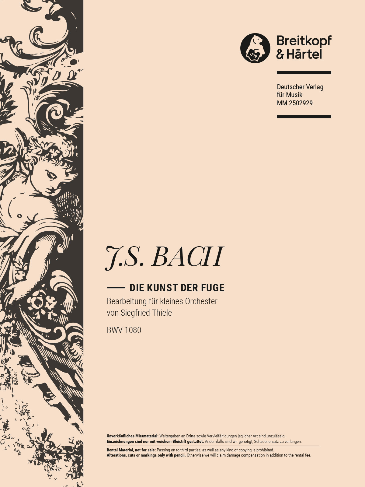 MM 2502929 - Die Kunst der Fuge BWV 1080 - Cover