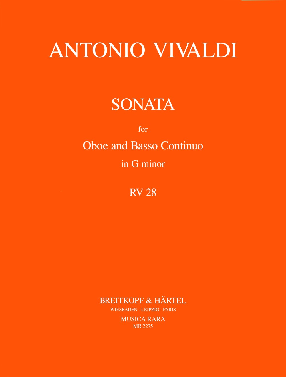 Antonio Vivaldi - Sonata in g-moll RV 28 - Cover