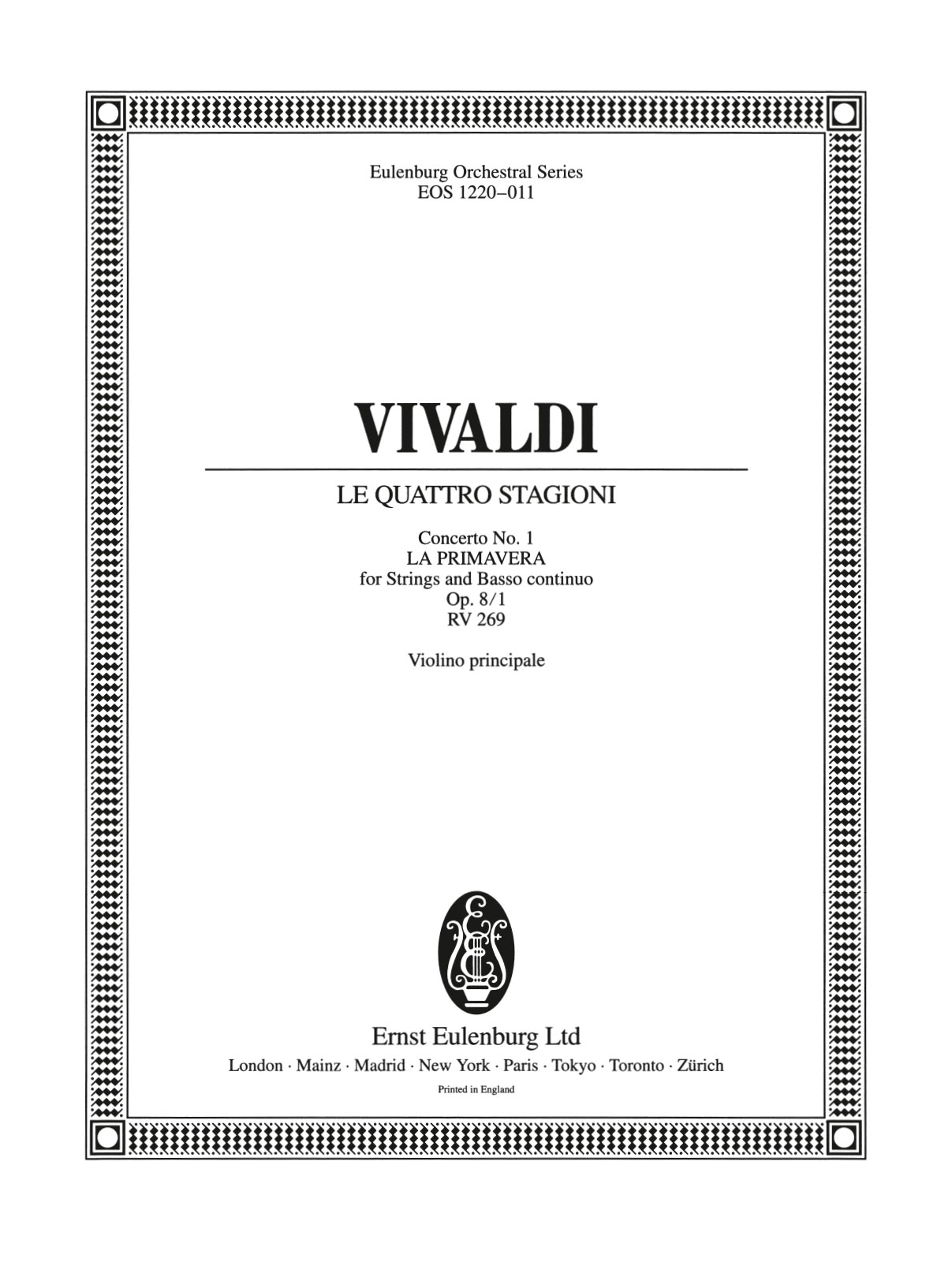 EOS 1220-03 - Le quattro stagioni (The four seasons) Op. 8/1 RV 269 - Cover