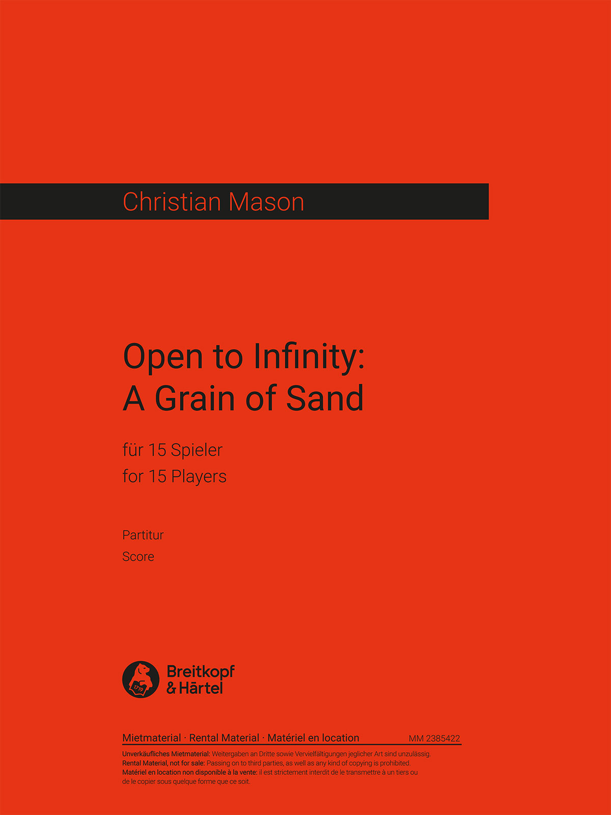 Christian Mason - Open to Infinity: A Grain of Sand - Cover
