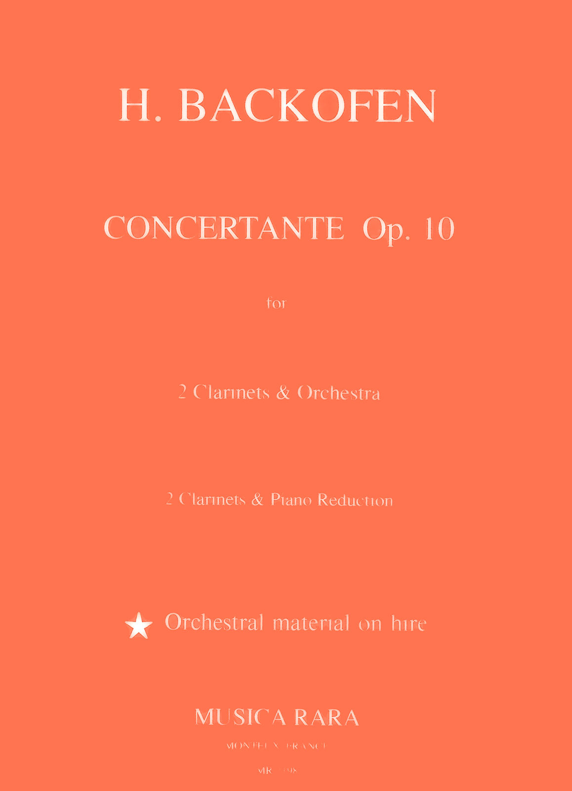 Heinrich Backofen - Concertante op. 10 - Cover