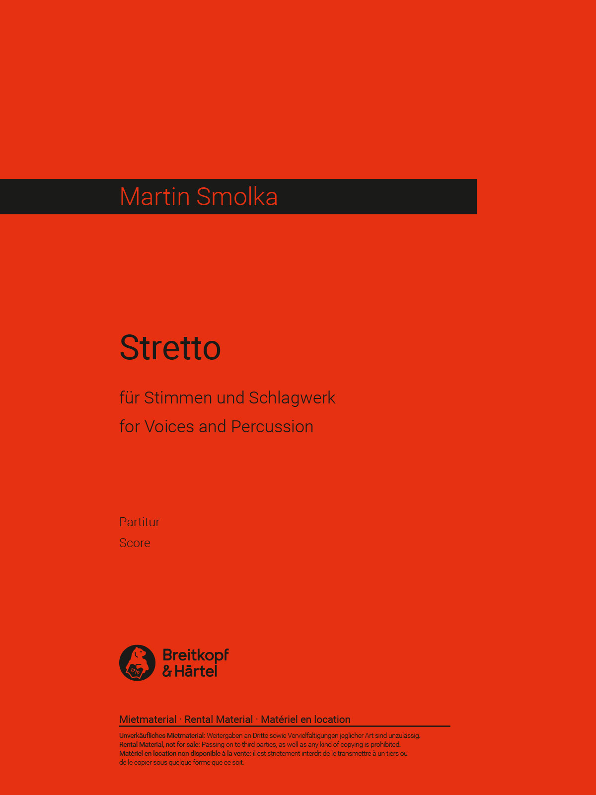 Martin Smolka - Stretto - Cover