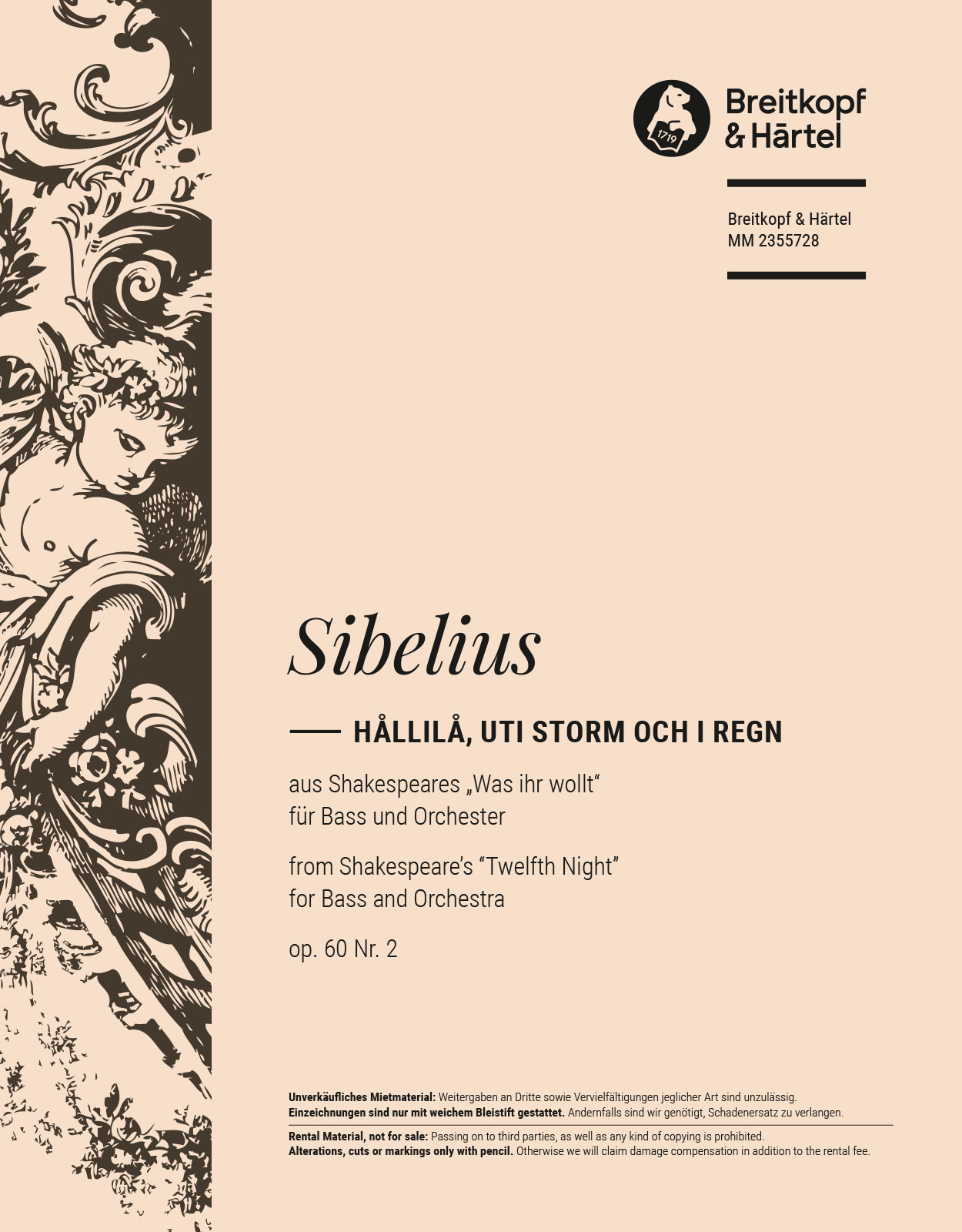 Jean Sibelius - Hållilå, uti storm och i regn op. 60/2 - Cover
