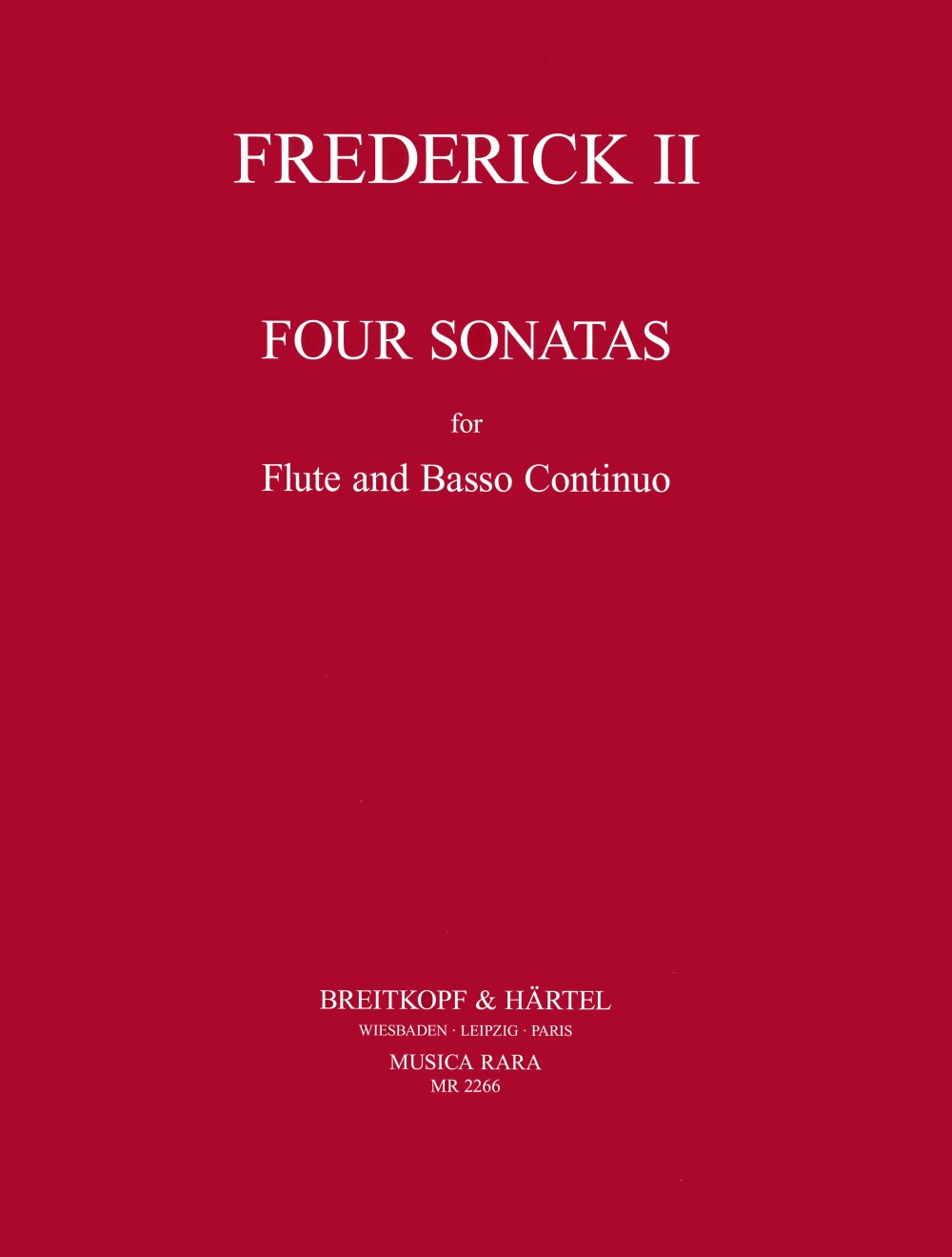 Friedrich II. der Große - 4 Sonatas - Cover