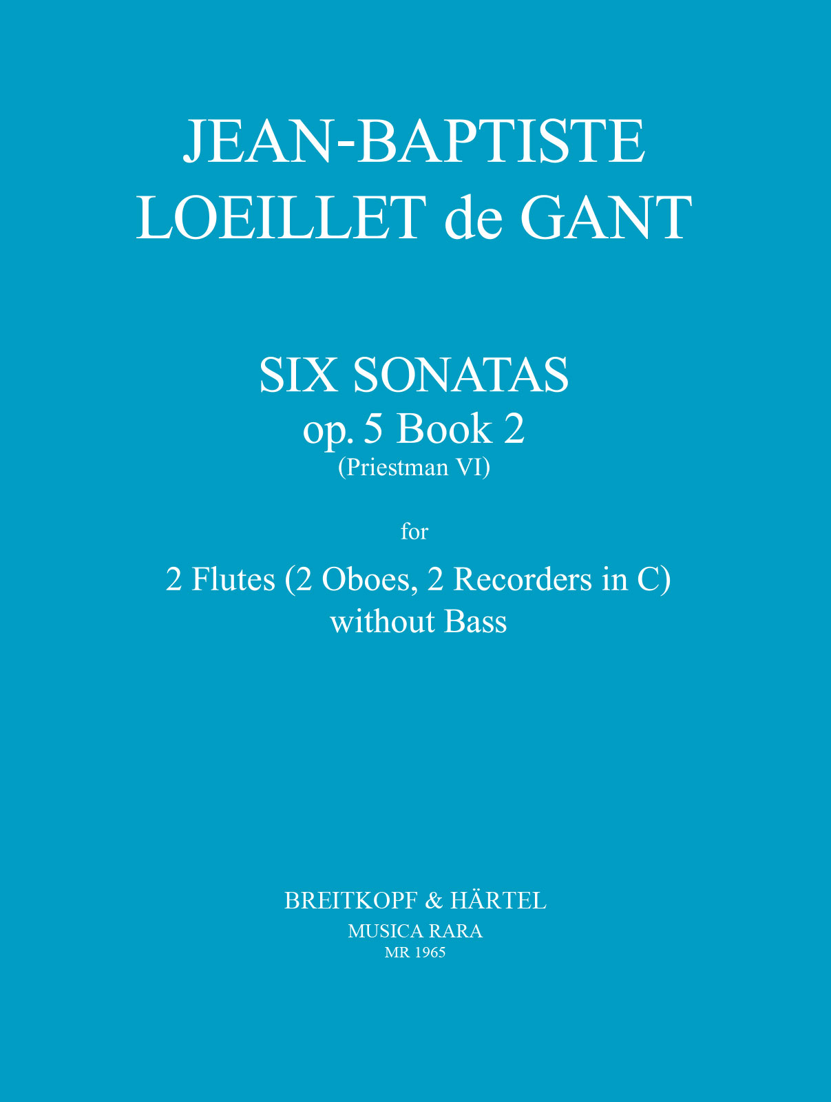 MR 1965 - 6 Sonaten aus op. 5 - Cover