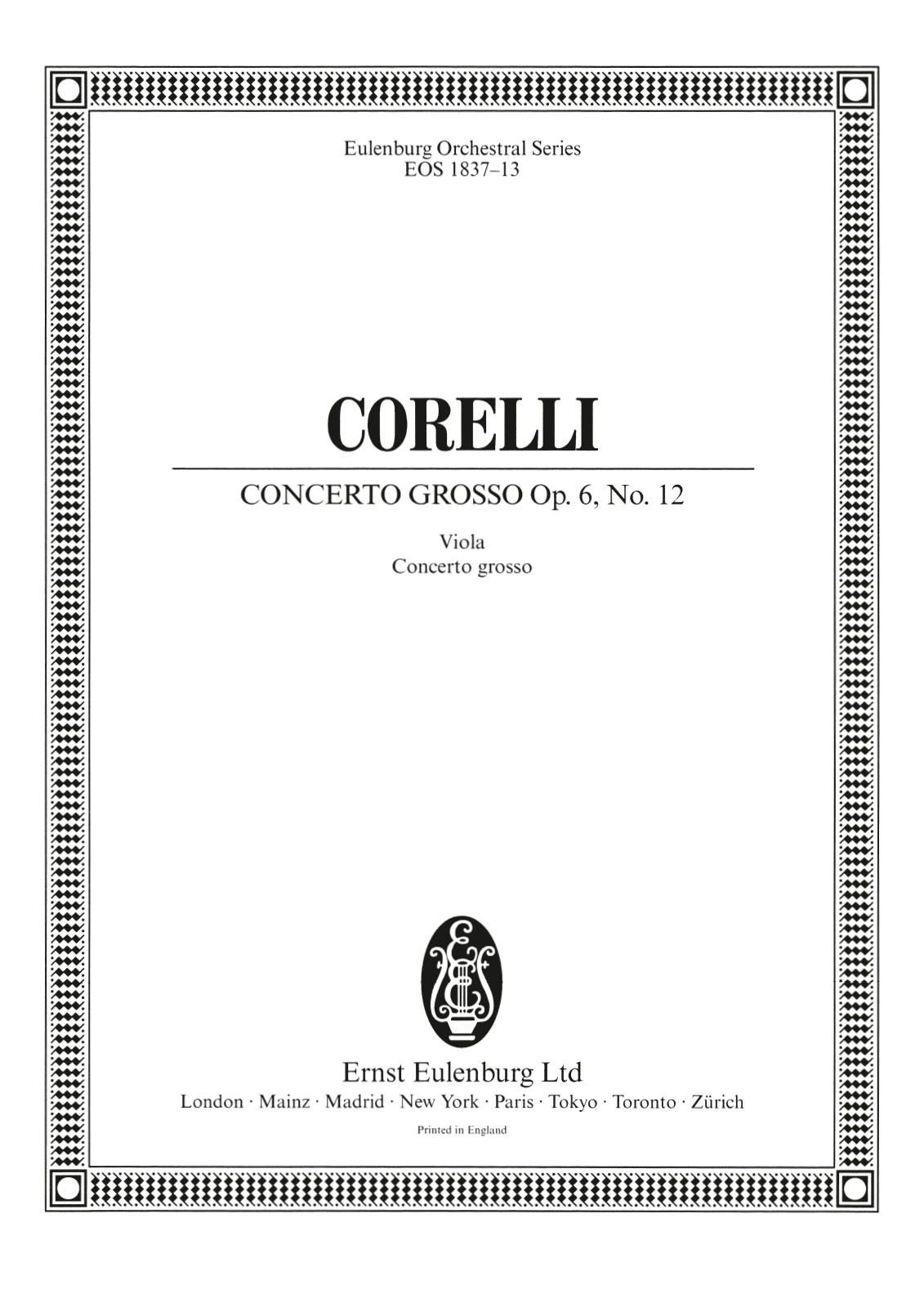 EOS 1837-19 - Concerto grosso op. 6 Nr. 12 F-dur - Cover