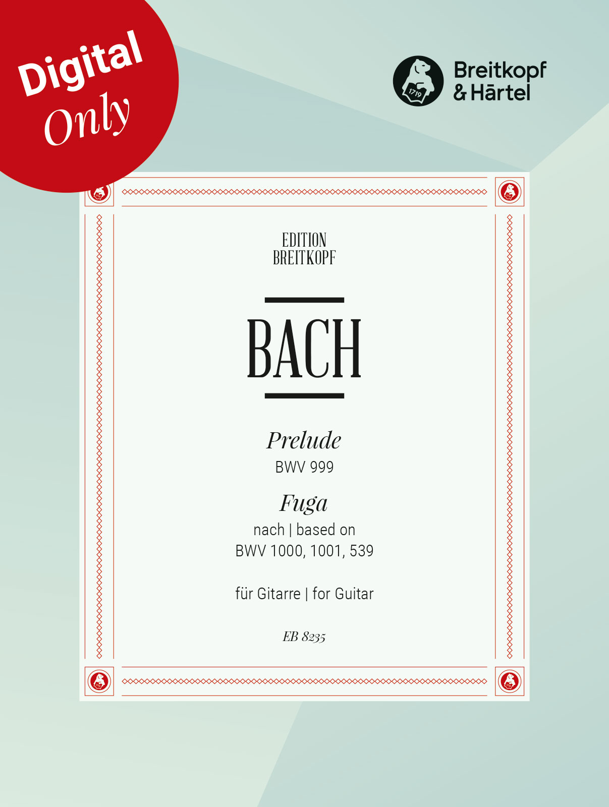 EB 8235D - Prelude BWV 999 und Fuga nach BWV 1000, 1001, 539 - Cover