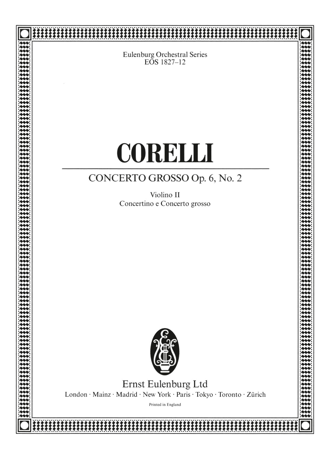 EOS 1827-16 - Concerto grosso op. 6 Nr. 2 F-dur - Cover