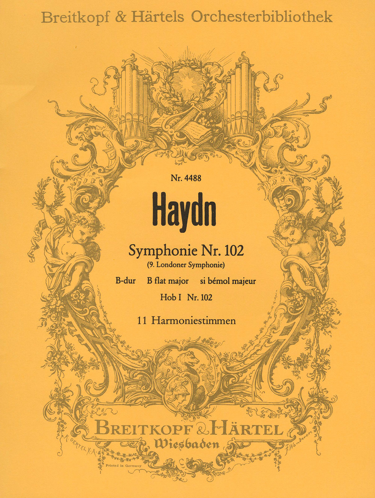 OB 4488-30 - Symphony No. 102 in B flat major Hob I:102 - Cover