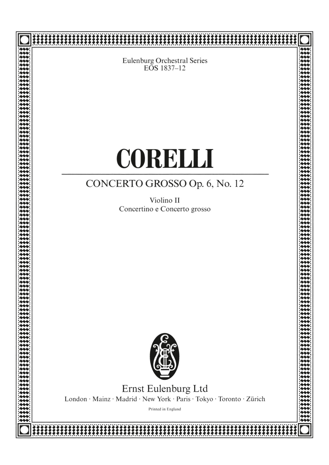 EOS 1837-16 - Concerto grosso op. 6 Nr. 12 F-dur - Cover